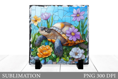 Sea Turtle Sublimation. Turtle Slate Sublimation Product Image 1