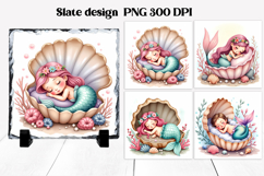 Cute mermaid slate sublimation | Ocean summer sublimation Product Image 1