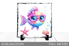Fish Sublimation. Fish Slate Sublimation Product Image 1