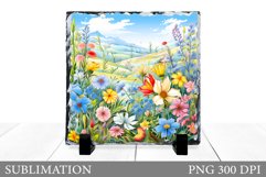Wildflowers Sublimation. Summer Slate Sublimation Product Image 1