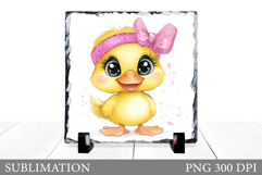 Cute Duck Sublimation. Duck Slate Sublimation Product Image 1