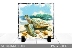 Turtle Sublimation. Turtle Slate Sublimation Product Image 1