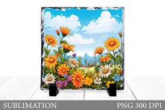 Flowers Sublimation. Wildflowers Slate Design Product Image 1