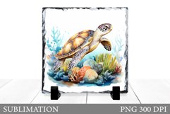 Turtle Sublimation. Turtle Slate Sublimation Product Image 1