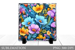 Flowers Sublimation. Flowers Slate Sublimation Product Image 1
