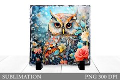 Owl Slate Sublimation. Owl Sublimation Product Image 1