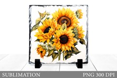 Sunflowers Slate Design. Sunflowers Sublimation Product Image 1
