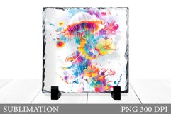 Jellyfish Slate Sublimation. Jellyfish Sublimation Product Image 1