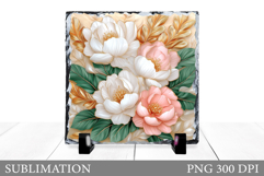 Flowers Sublimation. Flowers Slate Sublimation Product Image 1
