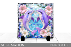 Dolphin Sublimation. Dolphins Slate Sublimation Product Image 1