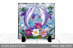 Dolphin Sublimation. Dolphin Slate Sublimation Product Image 1