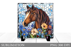 Horse Slate Design. Cute Horse Sublimation Product Image 1