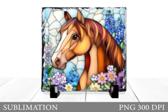 Horse Slate Design. Cute Horse Sublimation Product Image 1