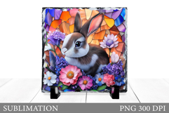 Cute Bunny Sublimation. Bunny Slate Sublimation Product Image 1