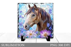 Horse Slate Design. Cute Horse Sublimation Product Image 1