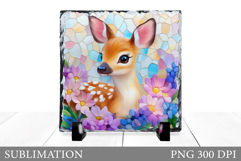 Cute Deer Sublimation. Deer Slate Sublimation Product Image 1