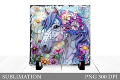 Horse Slate Design. Cute Horse Sublimation Product Image 1