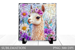 Cute Lama Sublimation. Lama Slate Sublimation Product Image 1