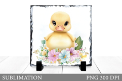 Cute Duck Sublimation. Cute Duck Slate Design Product Image 1