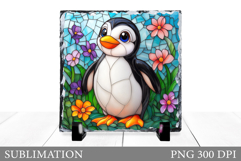 Cute Penguin Slate Design. Penguin Sublimation Product Image 1