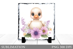 Cute Duck Sublimation. Duck Slate Sublimation Product Image 1