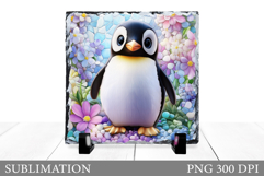 Cute Penguin Slate Design. Penguin Sublimation Product Image 1