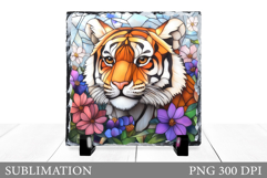 Cute Tiger Sublimation. Tiger Slate Sublimation Product Image 1