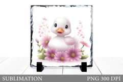 Cute Duck Sublimation. Duck Slate Sublimation Product Image 1