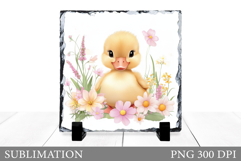 Cute Duck Sublimation. Cute Duck Slate Design Product Image 1