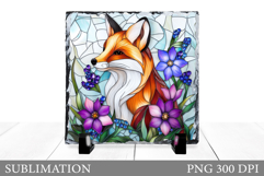 Fox Sublimation. Cute Fox Slate Sublimation Product Image 1
