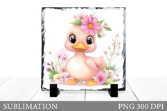 Cute Duck Sublimation. Duck Slate Sublimation Product Image 1