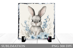 Cute Bunny Sublimation. Bunny Slate Sublimation Product Image 1