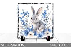 Cute Bunny Sublimation. Cute Bunny Slate Design Product Image 1