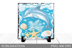 Dolphin Sublimation. Dolphin Slate Sublimation Product Image 1