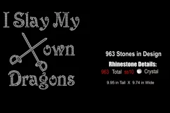 I Slay My Own Dragons Rhinestone or Vinyl SVG Shirt Template Product Image 2