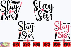 Slay Sis SVG | Makeup SVG | Beauty SVG | Mascara SVG | Sis Product Image 1