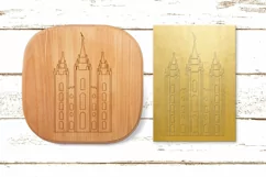 LDS Salt Lake City Temple Single Line SKETCH SVG