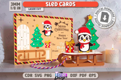 Christmas Sled Cards Laser Cut Bundle, Holiday Characters Product Image 9