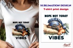 Sleeping dog Shar pei / funny t shirt print design Product Image 1
