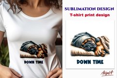 Sleeping dog / funny t shirt print design / cute dog t shirt Product Image 1