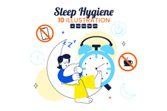 10 Sleep Hygiene Illustration Product Image 1