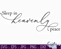 Sleep In Heavenly Peace Christian Christmas Farmhouse Svg Product Image 2