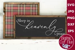 Sleep In Heavenly Peace Christian Christmas Farmhouse Svg Product Image 1