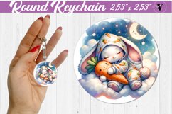 Round keychain | Sleeping animals Product Image 1