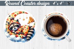 Round Coaster | Baby animals | Sleeping animal Product Image 1