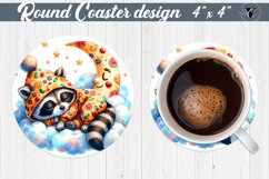 Round Coaster | Baby animals | Sleeping animal Product Image 1