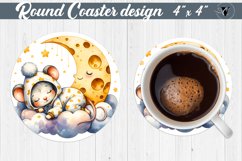 Round Coaster | Baby animals | Sleeping animal Product Image 1