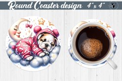Round Coaster | Baby animals | Sleeping animal Product Image 1