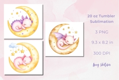 3 Cute Axolotl 20 oz Tumbler Wrap Sublimation Design Product Image 2
