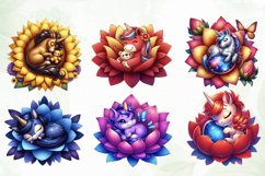 Sleeping Baby Unicorn Collection Clipart Product Image 3